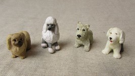 2 Vintage MI LTD &amp; 2 Vintage M.E.G  Miniature Dog Toy Figures - $28.95