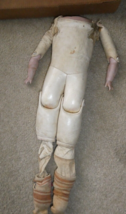 Vintage 1920s Jointed Leather Kid Doll Body Arm Legs and Bisque Arms 20&quot; T TLC - £78.58 GBP