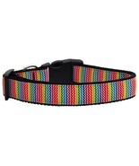 Zigzaggy Rainbow Nylon Dog Collar XL - $47.85 CAD