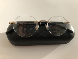 Bross Rimless 15195 Eyeglass Frames 46-20-140 Unisex Eyeglasses Gold - $74.95