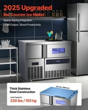 VEVOR Commercial Ice Maker Machine, 330 lbs/24H Stainless Steel Ice Machine with - $2,541.99