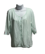 Tommy Hilfiger Sweater Shell &amp; Cardigan Twin Set Embroidered Women&#39;s L/XL - $376.73 MXN