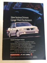 1990 Pontiac Grand Am Car Vintage Print Ad Coupon pa18 - £5.25 GBP