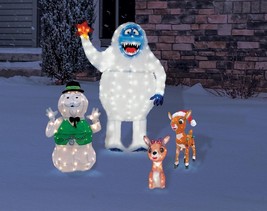 MISFIT ISLAND BUMBLE, CLARICE,  SNOWMAN &amp; REINDEER RUDOLPH 4PC PRE LIT Y... - $450.45