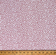 Cotton Red Hearts on White Love Valentines Day Fabric Print by the Yard D380.47 - £9.46 GBP