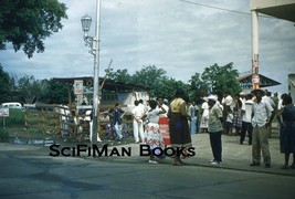 KODACHROME Red Border Slide Panama Canal Zone Election Day People Old Ca... - £3.87 GBP