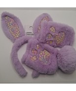 CLAIRE&#39;S Purple EASTER BUNNY EARS HEADBAND GLOVES AND COTTON TAIL SET ON... - $221.81 MXN