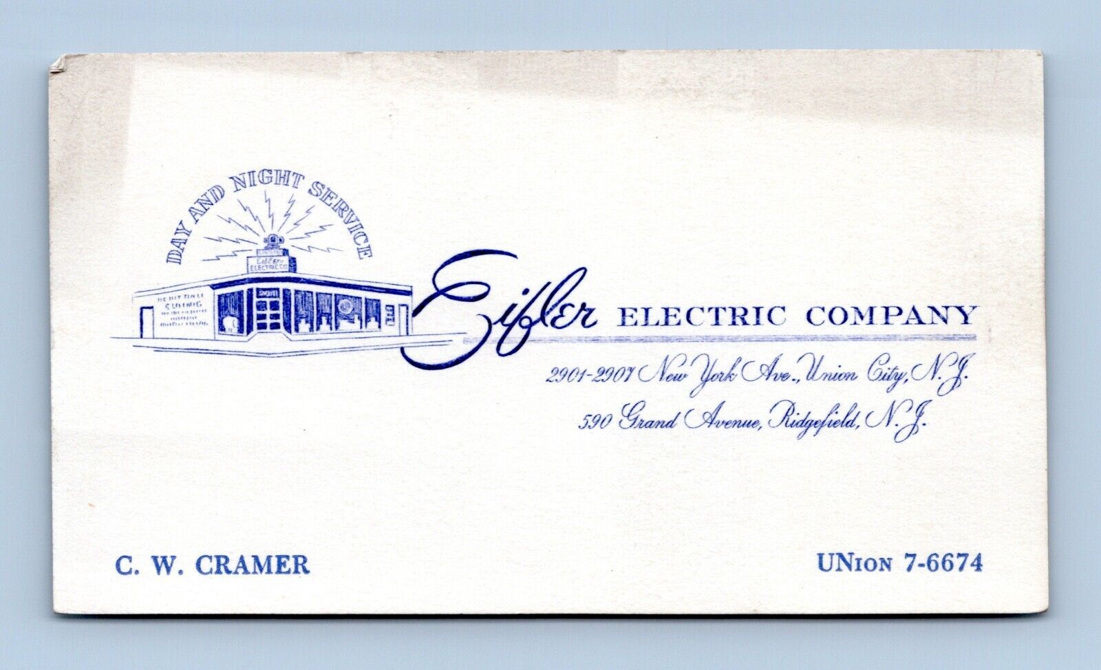 Primary image for Eifler Electric Company Vintage Affari Scheda Union Città New York BC1