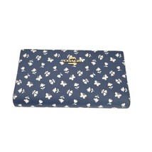 Coach CBO24 Slim Zip Wallet Floral Print Medium Clutch Deep Blue Multi - $144.13