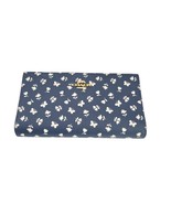 Coach CBO24 Slim Zip Wallet Floral Print Medium Clutch Deep Blue Multi - $202.06 CAD