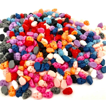 150pc Miniature Skulls Resin Assorted Cabochons Kawaii Colors SM30 - £12.80 GBP