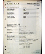 Roland MA100 Keyboard Powered Speaker Original Service Manual Schematics... - $39.59