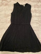 Black Dress Converse One Star All Cotton V-NECK S Sleeveless Lightweight Pretty - £11.25 GBP