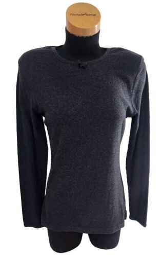 French Dressing Pajama Top Large Intimate Collection Gray Long Sleeve Retro - $24.99