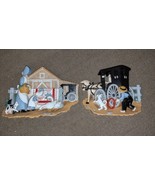 Vintage Burwood Wall Plaques 2 Piece Set Amish Farmhouse Horse Buggy 90s - €18,81 EUR