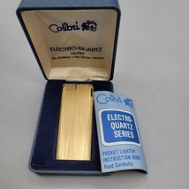Colibri Electro Quartz Pocket Lighter Vintage Tobacianna Non Traditional Metal - £22.97 GBP