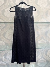 AKRIS Black Sheer Cotton Eyelet Sleeveless Sheath Dress Sz 8 $1990 - $445.40