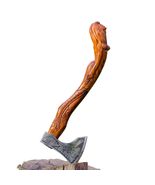 Handcrafted Mermaid Inspired Wood Axe, 20 inches, Decorative and Functio... - $279.51