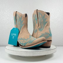NEW Lane LEXINGTON Tan Short Cowboy Boots Sz 7.5 Leather Western Ankle Snip Toe - £174.44 GBP