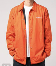 Hurley Coaches Men’s Jacket Water-repellent Sz M Orange CI2655-838 New $70 - £42.90 GBP