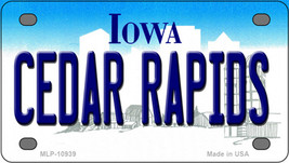 Cedar Rapids Iowa Novelty Mini Metal License Plate Tag - £11.67 GBP