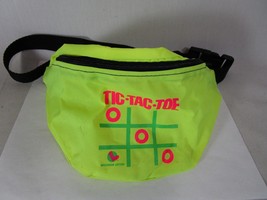 Vintage 1990 Wisconsin Lottery NEON Green Fanny Pack Bum Bag Tic Tac Toe - £15.63 GBP