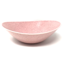 Vernon Ware Tickled Pink Vegetable Bowl Speckled Oval 9&quot; 1950s Serveware... - $27.99