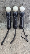 Lot of 3 Sony PS3 Move Motion Controller CECH-ZCM1U Black OEM Tested Wor... - $49.99