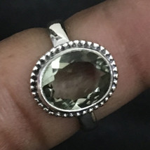 925 Sterling Silver Green Amethyst Wedding Ring Size 4-12 Women Jewelry - £18.95 GBP+