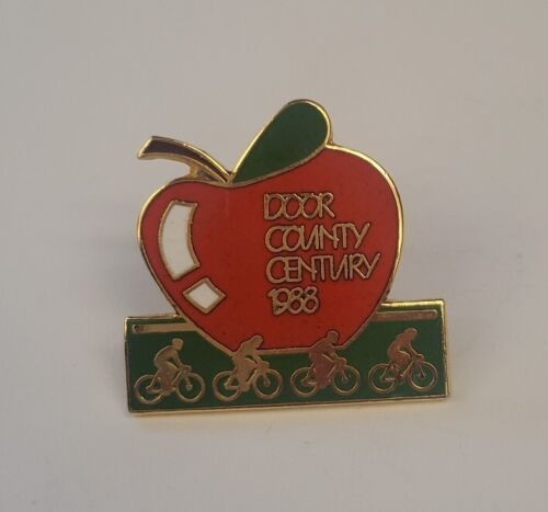 Door County Wisconsin Century Bike Race Vintage 1988 Lapel Hat Enamel Ap... - $19.60