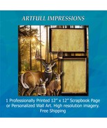 Whitetail Deer Family Personalized Wall Art or Scrapbook - €19,01 EUR