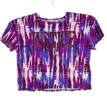 Justice Girls Size XL Tie-Dye T-Shirt Purple &amp; Pink Short Sleeve - £10.83 GBP