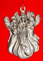 Vintage Pewter Ornament 3 Angels - By Wallace Silversmiths Iob Taiwan - £14.35 GBP