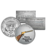 HENRY REPEATING RIFLE Gun Firearm JFK Kennedy Half Dollar US Colorized Coin - $8.56