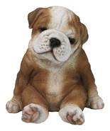 American Pedigree Dogs Lifelike Bulldog Puppy Dog Laid Back Sitting Figu... - €35,55 EUR