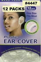 12 Pack Plastic Ear Cover Water &amp; Chemical Resistant 12 Pcs One Size Fit Most - £8.21 GBP