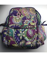 Vera Bradley Backpack purple teal green great condition could use a clean - $16.83