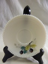 Vintage Westmoreland Milk Glass Beaded Edge Fruit Saucer Blackberries 13-b - $368.72 MXN