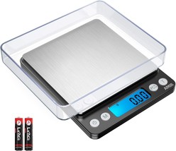 Black, Amir Digital Kitchen Scale, 500G/0.01G Mini Pocket, And Pcs Function. - £23.89 GBP