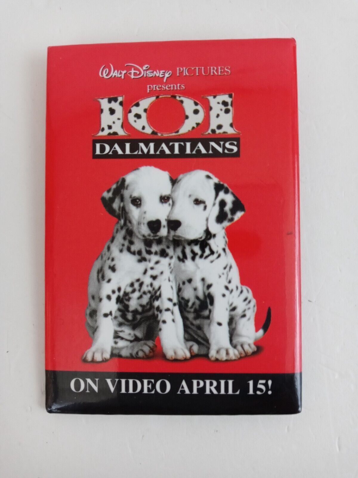 Primary image for Walt Disney Pictures Presents 101 Dalmations VHS Movie Promo Pin Button
