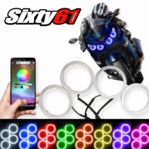 Kawasaki ZX14R 2006-2023 Multi Color Changing LED Halo Angel Eyes Android iOS - £120.20 GBP