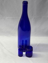 Vintage COBALT BLUE 12&quot; Bottle Bud Vase, Emerson Drug BROMO-Seltzer, Vap... - $446.24 MXN