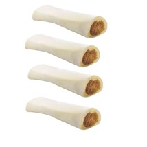 MPP Stuffed Peanut Butter 6 Inch Shin Dog Bones Refillable Nutritious Dental Che - £32.56 GBP