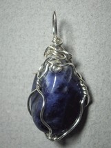 Sodalite Pendant Wire Wrapped .925 Sterling Silver by Jemel - $42.00