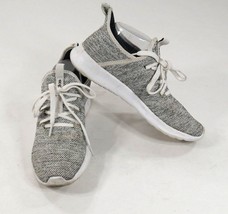 Adidas Womens Cloudfoam Pure DB0695 Gray White Lace up Running Shoes Size 9.5 - $59.99