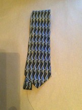 Emilio Romano 100%silk Tie Made In Italy Men&#39;s Blue Black Silver Gray Dr... - $14.25