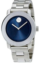 Movado Bold 3600396 Blue Dial Stainless Steel Unisex Watch - £213.54 GBP