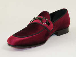 Men's GENIO Velvet Upper Leather Red Sole Shoes Turkey 120194637 Burgundy image 3
