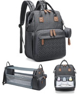Diaper Bag Backpack with Changing Station Large Capacity Multifunction B... - £51.99 GBP