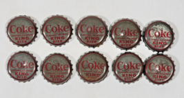 10 Vintage Coke Coca-Cola Cork King Size Caramel Colored Bottle Caps - £6.97 GBP
